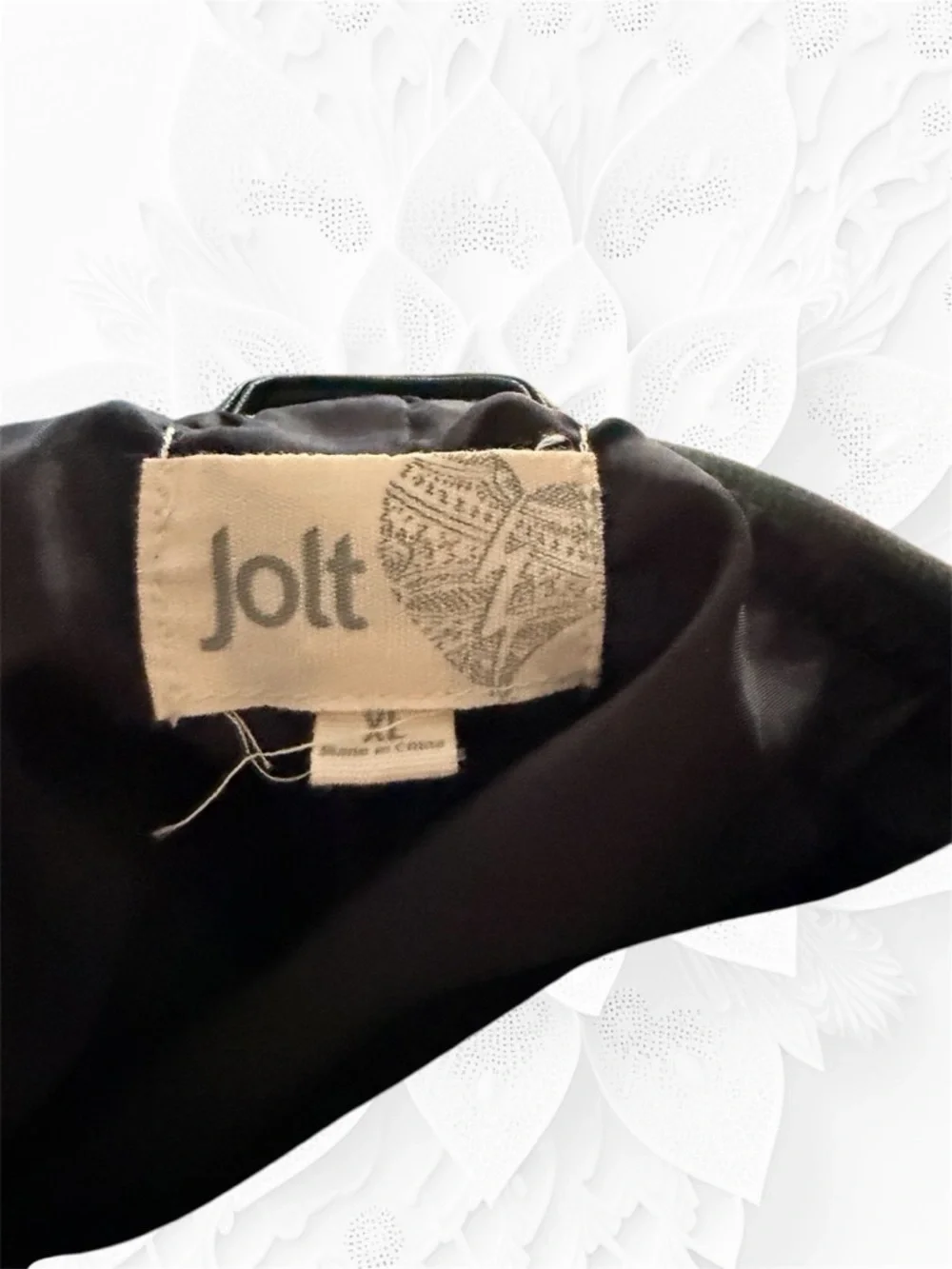 Jolt Forest Green Draped Faux Leather Jacket - Picture 10 of 10